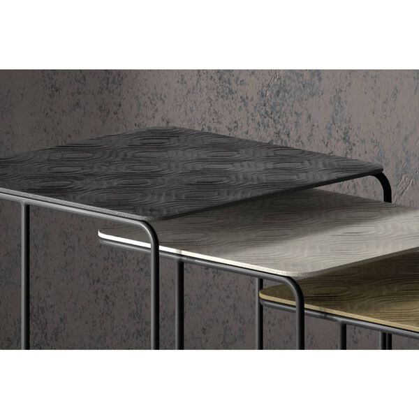 Rousseau 3-delige Bijzettafelset Covera metaal meerkleurig