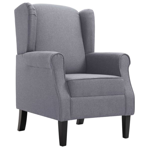 vidaXL Fauteuil stof donkergrijs