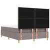 vidaXL Boxspring bed met matras met hoofdeinde Taupe 140 x 200 cm Stof