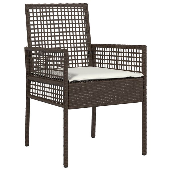 vidaXL Tuinstoel 2 pcs Bruin 53 x 60 x 85cm poly rattan