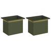 vidaXL Plantenbak met led 2 st Olijfgroen 30 x 40 x 30 cm Staal
