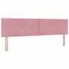 vidaXL LED Box Spring Bed met matras met LED Roze 180 x 200 cm Fluweel