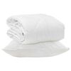 vidaXL Het Duvet voor Elk Seizoen met kussen 2 pcs Wit Microvezel