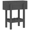 vidaXL Plantenbak 62x30x69 cm massief grenenhout grijs