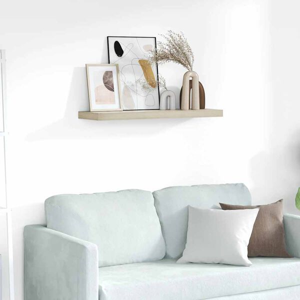 vidaXL Wandschap zwevend 80x23,5x3,8 cm MDF eikenkleurig