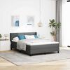 vidaXL Boxspringbed met matras Donkergrijs 200 x 140 cm Polyester
