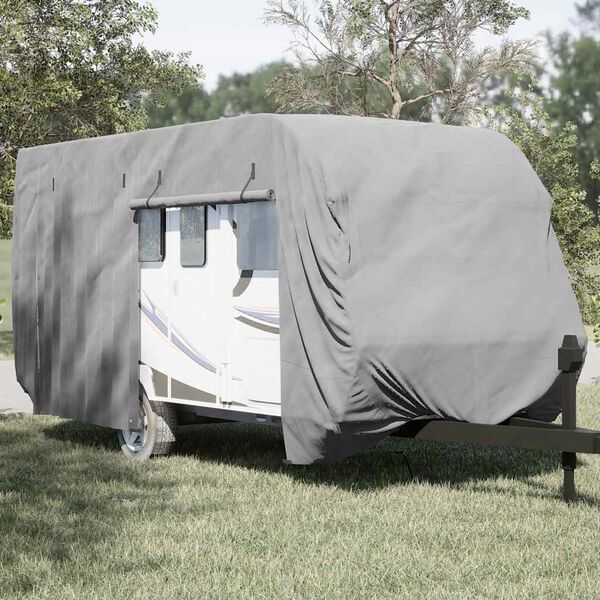 vidaXL Caravanhoes 460x250x220 cm vliesvlies grijs