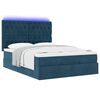 vidaXL Ottoman bed met matrassen en LED's 140x190cm fluweel