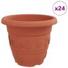 vidaXL Ronde Bloempot 24 pcs Baksteenrood &Oslash; 26 x 21.5 cm Kunststof