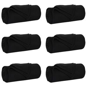 vidaXL Kleden 6 st Zwart 200 x 150 cm 2.61 kg Fleece