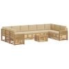 vidaXL Buiten bankenset 11 st Wit en Beige Polyester