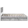 vidaXL Bedframe met hoofdeinde Beton 180 x 200 cm Massief grenenhout