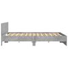 vidaXL Bedframe met hoofdeinde betongrijs 200x200 cm