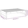 vidaXL Tuinvoetenbank 120x80 cm massief grenenhout wit