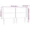 vidaXL Hoofdbord met randen 203x16x118/128 cm kunstleer wit