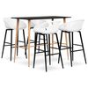 vidaXL 5-delige Barset zwart en wit