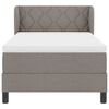 vidaXL Boxspringbed met matras met hoofdeinde Taupe 90 x 200 cm Stof