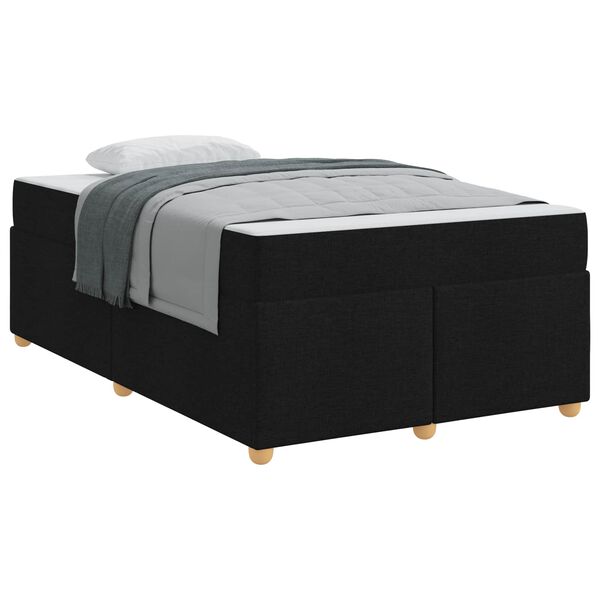 vidaXL Bedframe met matras Zwart 120 x 190 cm Stof