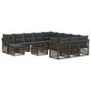 vidaXL Tuinbankenset 13 pcs Grijs poly rattan