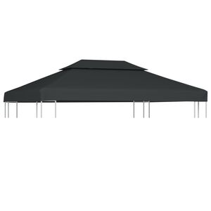 vidaXL Prieeldak 2-laags 4x3m 310 g/m&sup2; antracietkleurig