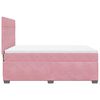 vidaXL Boxspring met matras fluweel roze 140x190 cm