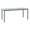 vidaXL Tuintafel 190x90x74 cm aluminium en glas lichtgrijs