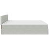 vidaXL Ottoman bed met matras 200x200 cm fluweel lichtgrijs