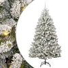 vidaXL Kunstkerstboom 210 cm 300 LED's Warmwit PVC en staal