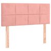 vidaXL Boxspring met matras en LED fluweel roze 120x190 cm