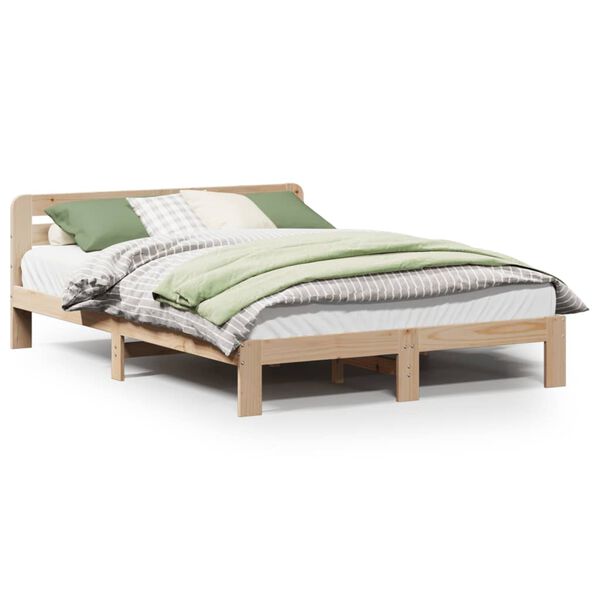 vidaXL Bedframe zonder matras massief grenenhout 120x190 cm