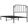 vidaXL Bedframe met hoofdbord metaal zwart 90x200 cm