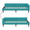 vidaXL Hoekbedframe met hoofdeinde Turquoise 80 cm x 200 cm Fluweel