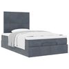 vidaXL Ottoman bed met matrassen 120x200cm fluweel donkergrijs