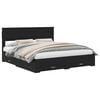 vidaXL Bedframe met lade Zwart Eiken 180 x 200 cm Bewerkt hout