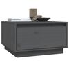 vidaXL Salontafel 55x56x32 cm massief grenenhout grijs