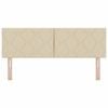vidaXL Hoofdbord Cr&egrave;me 160 cm Stof