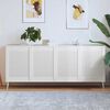 vidaXL Kastdeuren met lamellen 4 st 69x49,4 cm massief grenenhout wit