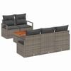 vidaXL Tuin Sofa Set 6 pcs Grijs