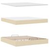 vidaXL Ottoman bed met matras 180x200cm stof crèmekleurig