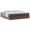 vidaXL Ottoman bed met matras 160x200cm kunstleer bruin
