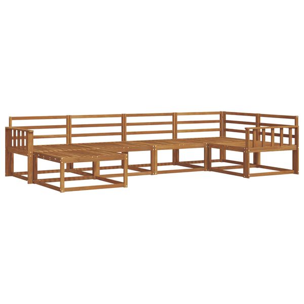 vidaXL Buiten bankenset 6 pcs Naturel Massief Acaciahout