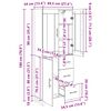 vidaXL Hoge kast met lade Oudhout 69,5 x 34 x 180 cm Bewerkt hout