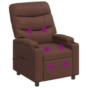 vidaXL Massage-relaxstoel Bruin 75 x 93 x 102 cm Stof
