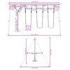 vidaXL Schommelset met schommels en klimtouw met schijven