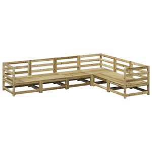 vidaXL 6-delige Loungeset ge&iuml;mpregneerd grenenhout