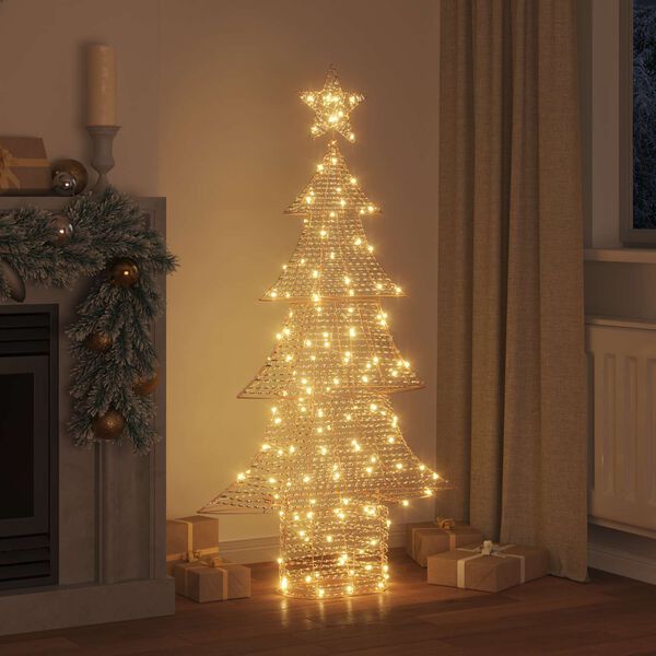 vidaXL Kerstboom met 160 LED Warmwit 151 cm PET