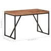 vidaXL Eettafel 120x60x76 cm massief acaciahout en mangohout