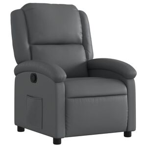 vidaXL Relaxfauteuil grijs kunstleer