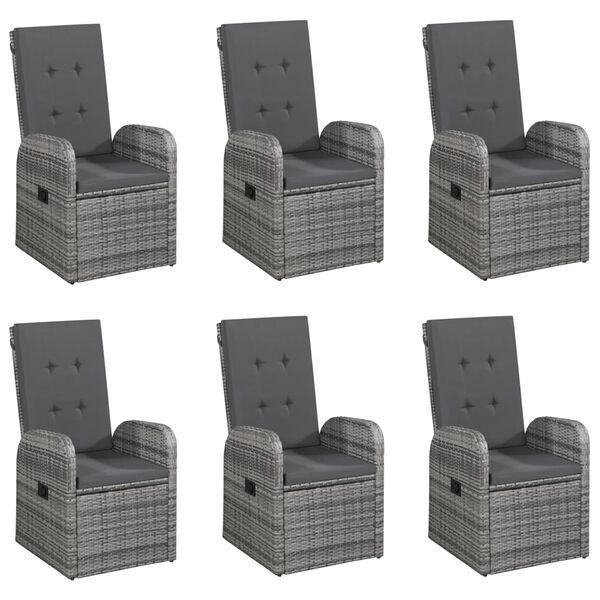 vidaXL 7-delige Tuinset grijs