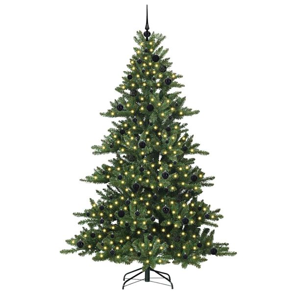 vidaXL Kunstmatige Inklapbare Kerstboom Groen 210 cm PVC en staal